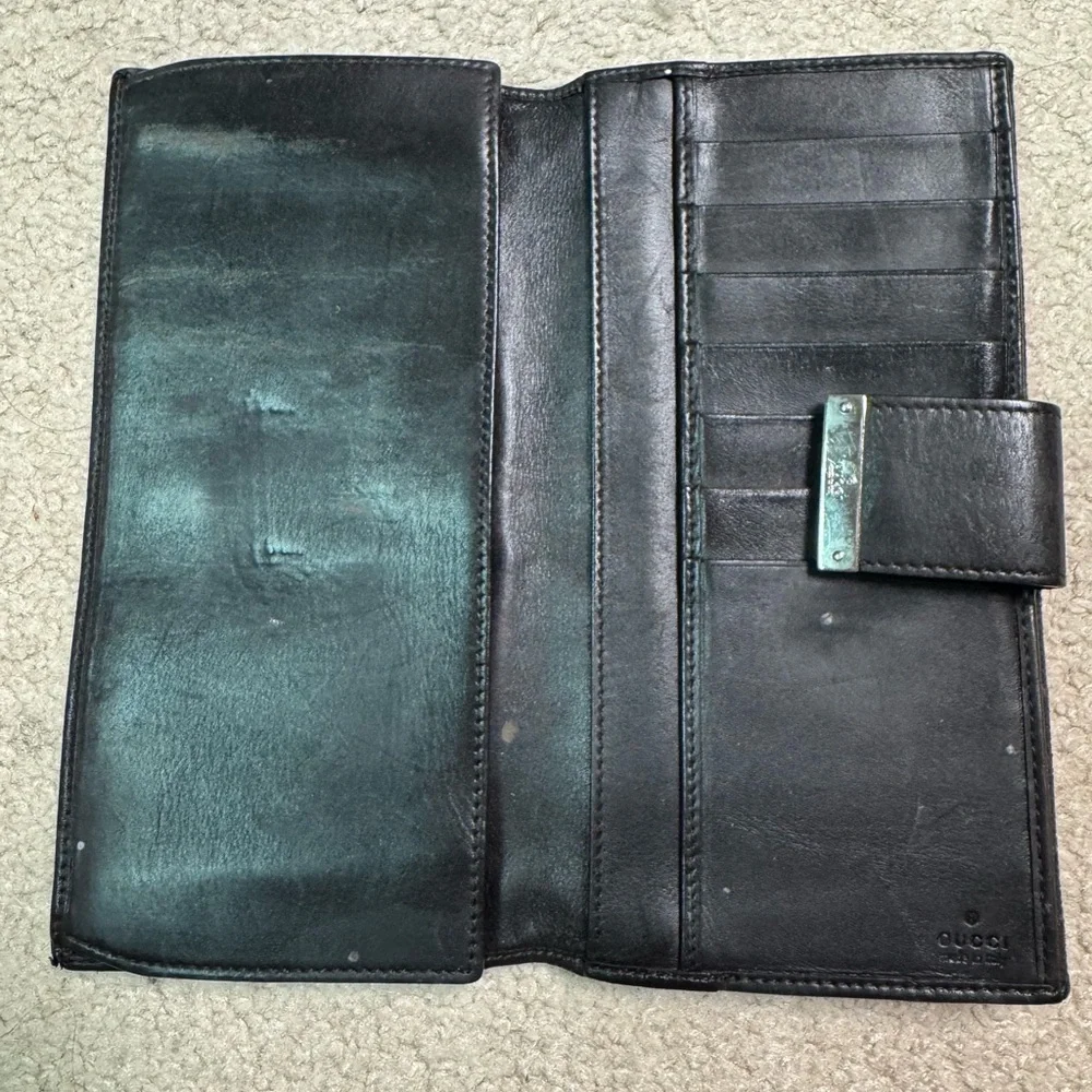 Women’s Gucci Brown Canvas/Leather Signature Wallet - Picture 3 of 5